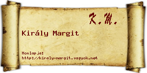 Király Margit névjegykártya